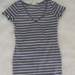 Basic H&M Striped T-shirt dress